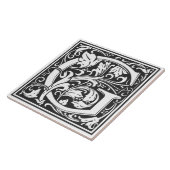 Carreau Ceramic Tile - Monogram Alphabet G black White (Côté)
