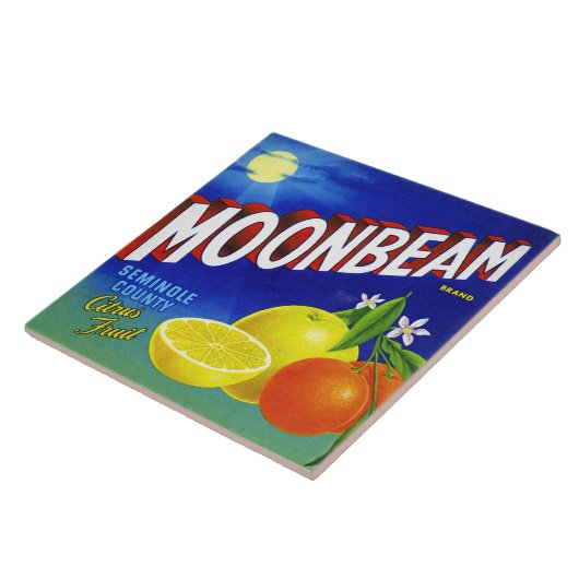 Carreau CERAMIC TILE - "Moonbeam Produce" - Crate Label (Côté)