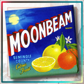 Carreau CERAMIC TILE - "Moonbeam Produce" - Crate Label 