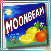 Carreau CERAMIC TILE - "Moonbeam Produce" - Crate Label