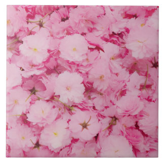 Carreau Ceramic Tile Pink Cherry Blossom Floral Botanical