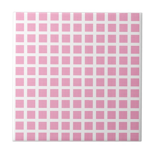 Carreau Ceramic Tile Pink Stripe Square (Devant)