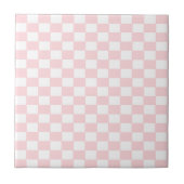 Carreau Ceramic Tile Pink & White Square (Devant)