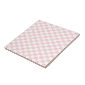 Carreau Ceramic Tile Pink & White Square (Côté)