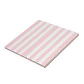Carreau Ceramic Tile Pink & White Stripe (Côté)