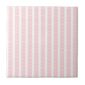 Carreau Ceramic Tile Pink & White Stripe Square (Devant)