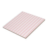 Carreau Ceramic Tile Pink & White Stripe Square (Côté)