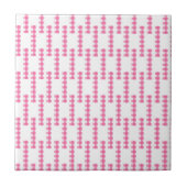 Carreau Ceramic Tile Pink & White Stripe Square (Devant)