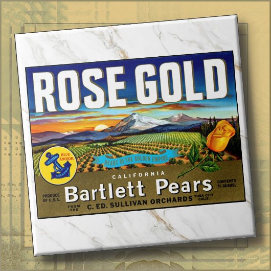 Carreau CERAMIC TILE - ''Rose Gold'' - Crate Label