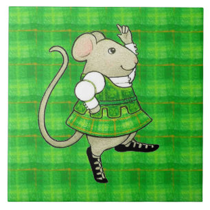 CARREAU CÉRAMIQUE 6x6 SOURIS DE JIG IRLANDAIS