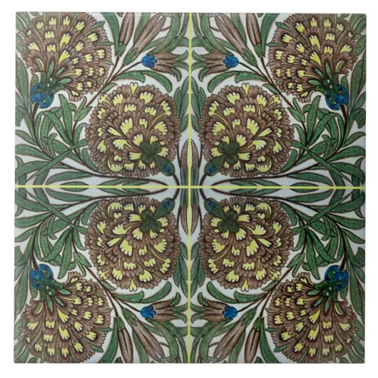 Carreau Céramique de William De Morgan Victorian (Devant)