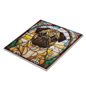 Carreau céramique décoratif Pug mignon (Côté)
