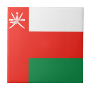 Carreau céramique du drapeau d'Oman