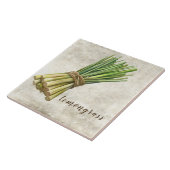 Carreau Céramique Faux Herbe de Citron Rustique (Côté)