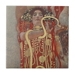 CARREAU CÉRAMIQUE: GUSTAV KLIMT : HYGIEIA : 1907