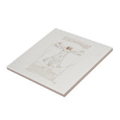 CARREAU CÉRAMIQUE: LEONARDO DA VINCI : VITRUVIAN (Côté)