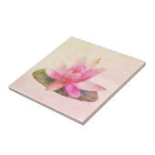 CARREAU CÉRAMIQUE: LOTUS ROSE (Côté)