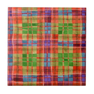 CARREAU CÉRAMIQUE MAC RAE TARTAN 4,25"