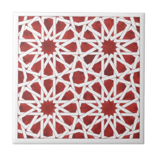 Carreau céramique Mosaïque marocaine rouge