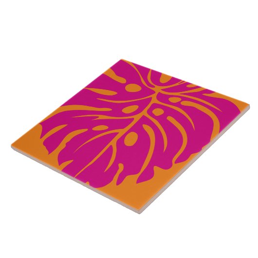 Carreau céramique motif tropicale (Côté)