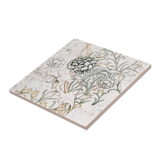CARREAU CÉRAMIQUE: WILLIAM MORRIS : HONEYSUCKLE (Côté)