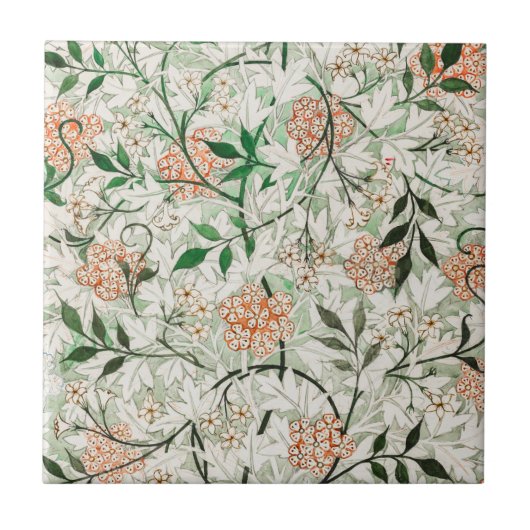 CARREAU CÉRAMIQUE: WILLIAM MORRIS : JASMINE (Devant)