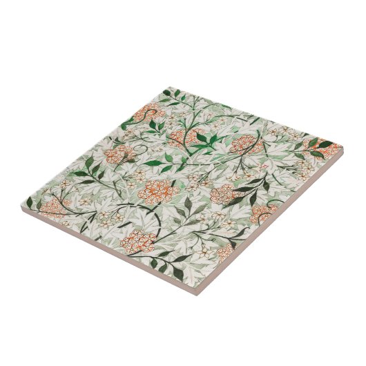 CARREAU CÉRAMIQUE: WILLIAM MORRIS : JASMINE (Côté)