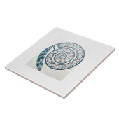 Carreau Cercle avec plume (Côté)