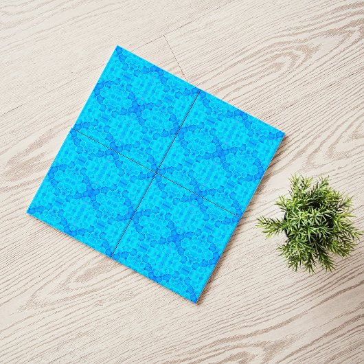 Carreau Cercle Blobs Ocean Blue Water Tones