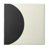 Carreau Cercle géométrique Abstrait moderne noir et blanc (Devant)