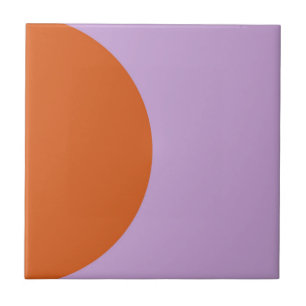 Carreau Cercle géométrique Abstrait moderne violet et oran