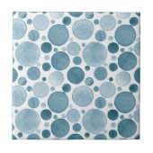 Carreau Cercles à l'aquarelle - Bleu (Devant)