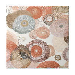 Carreau Cercles Abstraits Bohème Terriens Design Organiq