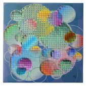 Carreau Cercles Abstraits multicolores (Devant)