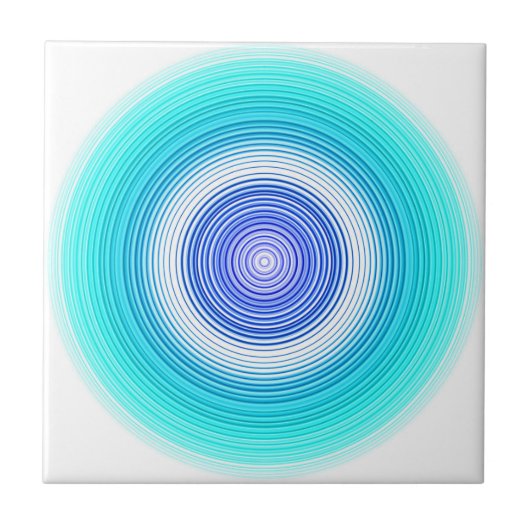 Carreau Cercles - aqua turquoise turquoise bleu cyan (Devant)