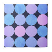 Carreau Cercles bleu violet et rose (Devant)