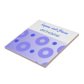 Carreau Cercles Bleus et Points Sauvegarder la Date (Côté)