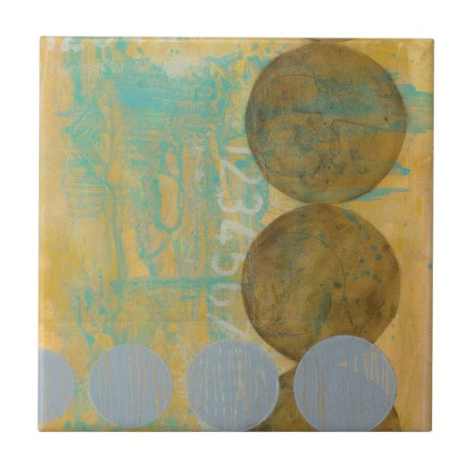 Carreau Cercles Brown et gris foncés avec des nombres (Devant)