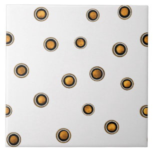Carreau Cercles Brown et jaunes