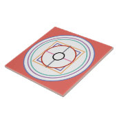 CARREAU CERCLES, CARRÉS ET LIGNES MULTICOLORÉS (Côté)