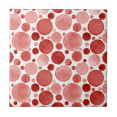Carreau Cercles d'aquarelle - Carrelage en céramique rouge (Devant)