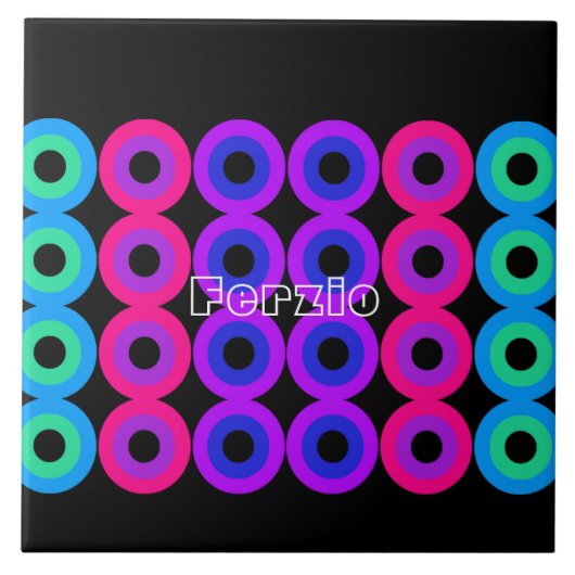 Carreau Cercles de néon (Devant)