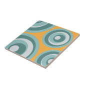 Carreau Cercles de style rétro bleu sur arrière - plan jau (Côté)