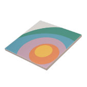 Carreau Cercles de style rétro multicolore (Côté)