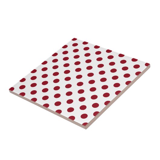 Carreau Cercles des Pois rouges de Crimson (Côté)