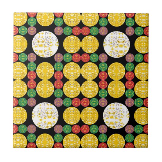 Carreau Cercles d'étoiles (Devant)