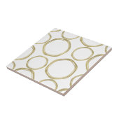 Carreau Cercles Dorés Sur Moderne Blanc (Côté)