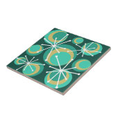 Carreau Cercles du milieu du siècle démarre Turquoise (Côté)