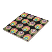 Carreau Cercles du milieu du siècle multicolores (Côté)