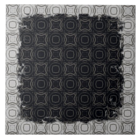 Carreau Cercles et diamants en Motif de bronze (Devant)